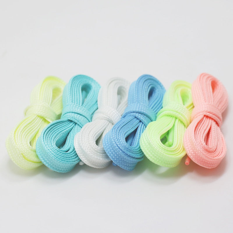 Glow In The Dark Luminous Flat Sneakers Canvas Shoe Laces