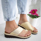Leather Comfy Soft Big Toe Foot Correction Oversize Sandals