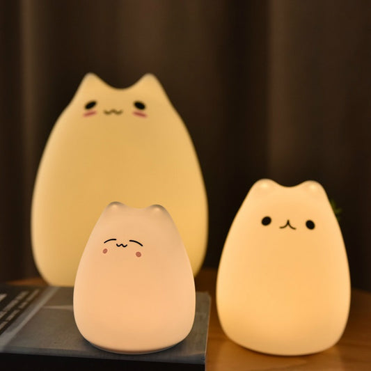 Cute Animal Little Cat Touch Sensor Control LED Night Lights