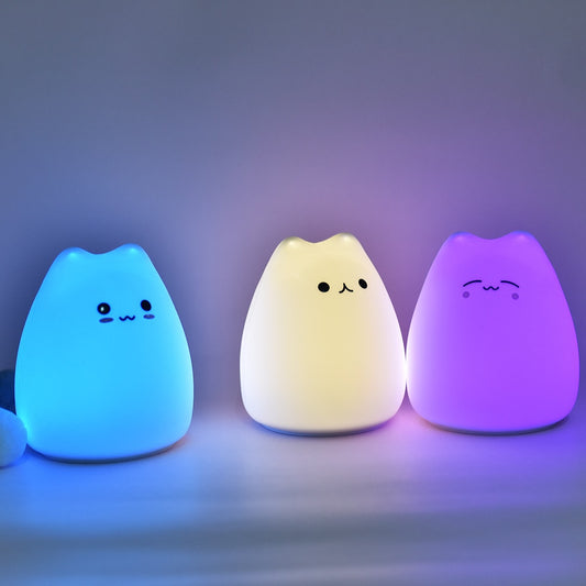 Cute Animal Little Cat Touch Sensor Control LED Night Lights