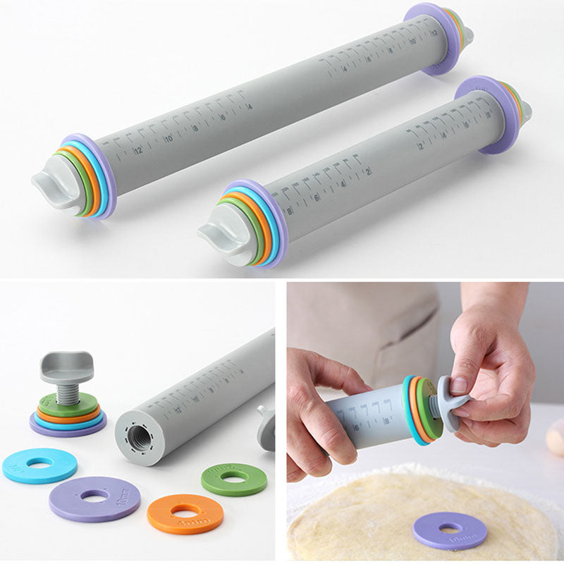 Multifunctional Fondant Cake Pastry Thickness Adjustable Rolling Pins