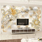 Custom Luxury 3D Jewelry Flower European Style Wallpaper