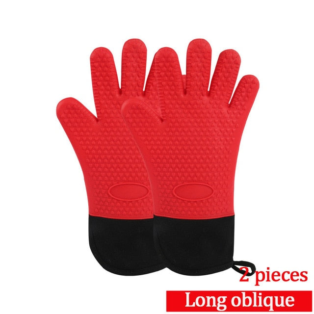 2PC Long Length Silicone Glove For Oven